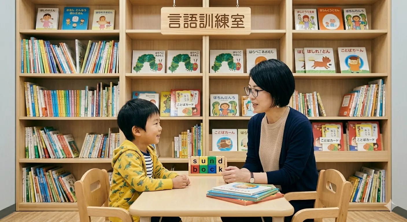 言語訓練室での対面セッション