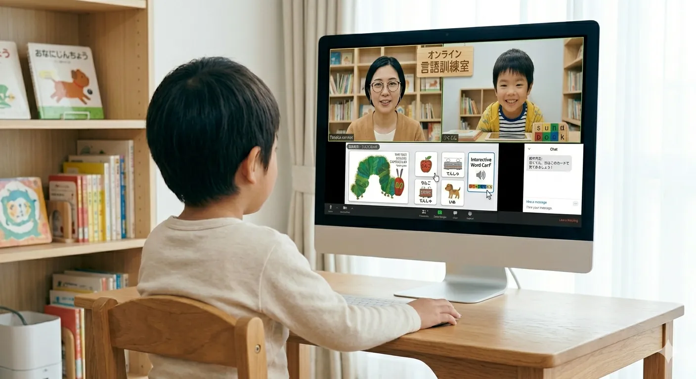 オンラインでの言語訓練セッション